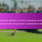 Calci piazzati difensivi: strategie di marcatura, posizionamento, contropiedi